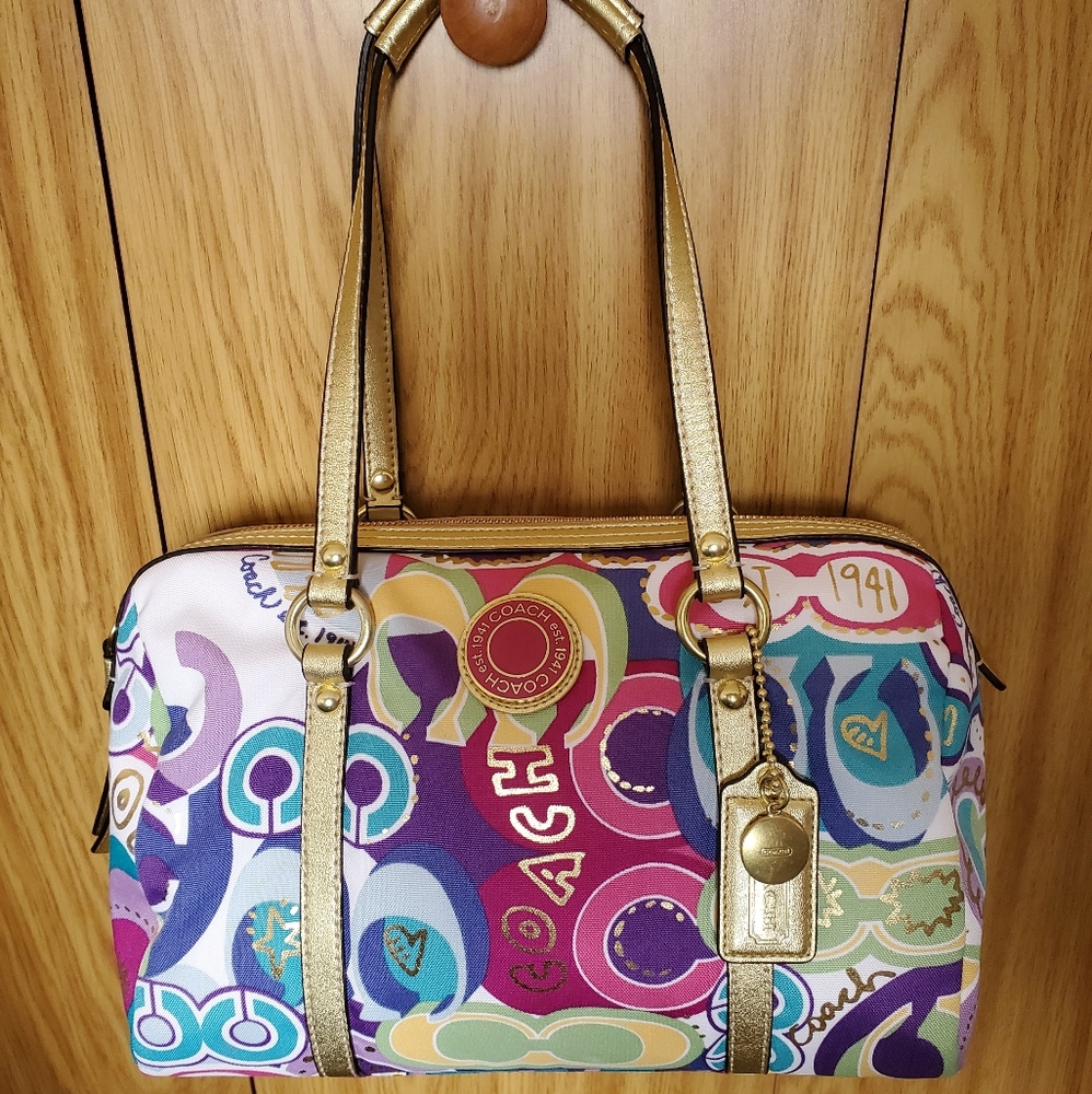 Coach Poppy Pop C satchel handbag